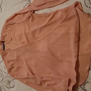 Long sleeve Pink blouse, size L
